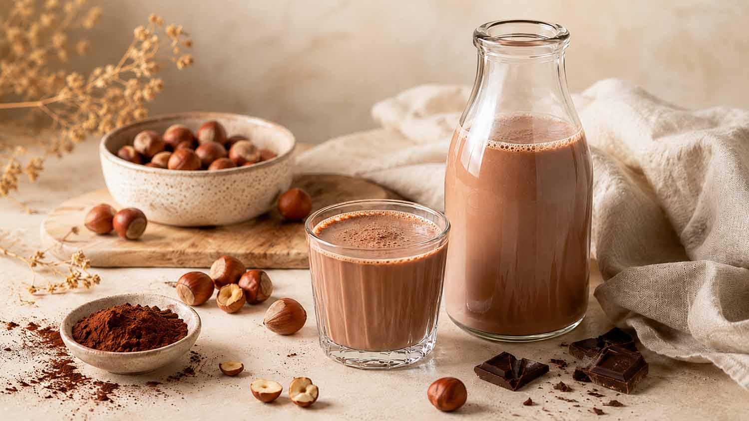 Recette Lait Noisette et Chocolat